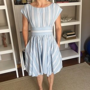 ANTHROPOLOGIE  Blue summer dress with pockets